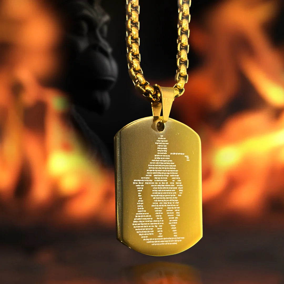 Hanuman Chalisa Gold Plated Pendant Neckalce Chain