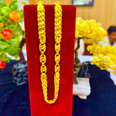 24 Carat Real Gold Plated Designer Chain Mala | 12 Month Guarantee | 30% Refund Assured | રોયલ ચેઇન માળા 24 કેરેટ સોનાની હેવી પલેટિંગ સાથે