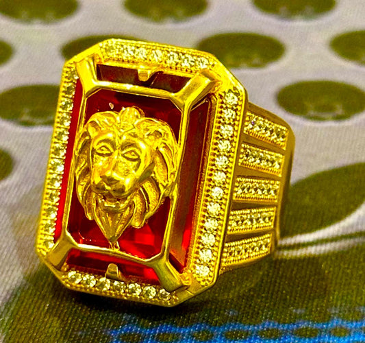 Royal Singh Mukhi Gold Plated Ring 🦁  ગોલ્ડ પ્લેટેડ સિંહ મુખ રિંગ