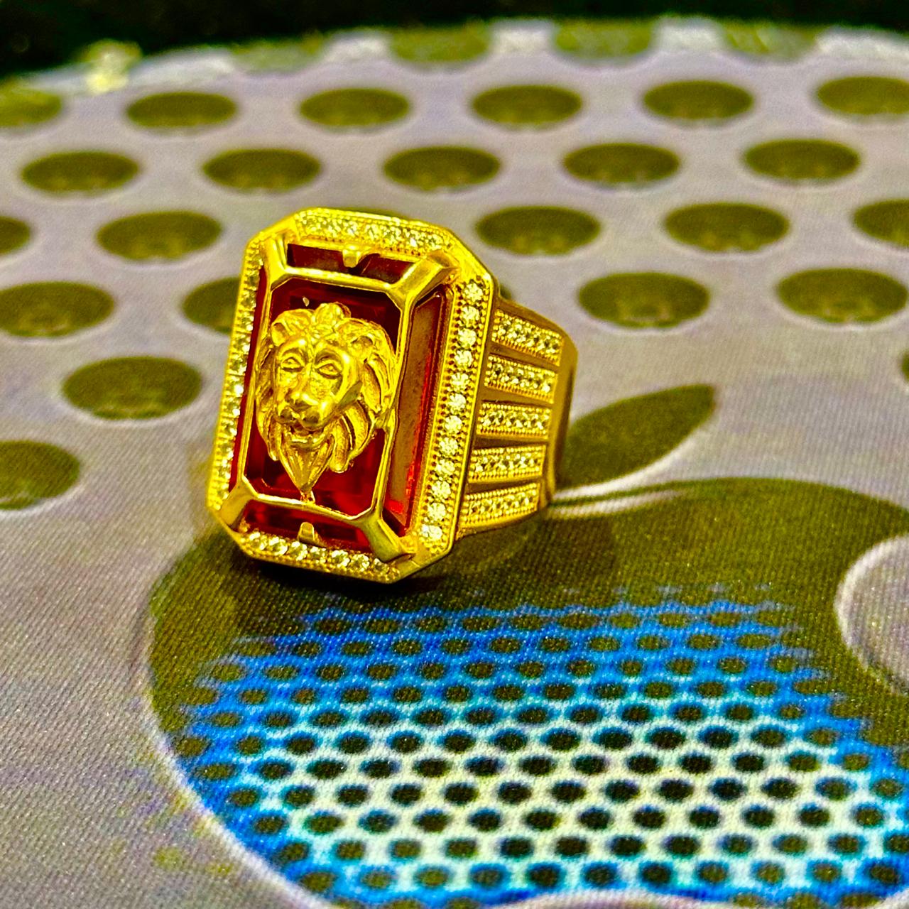 Royal Singh Mukhi Gold Plated Ring 🦁  ગોલ્ડ પ્લેટેડ સિંહ મુખ રિંગ