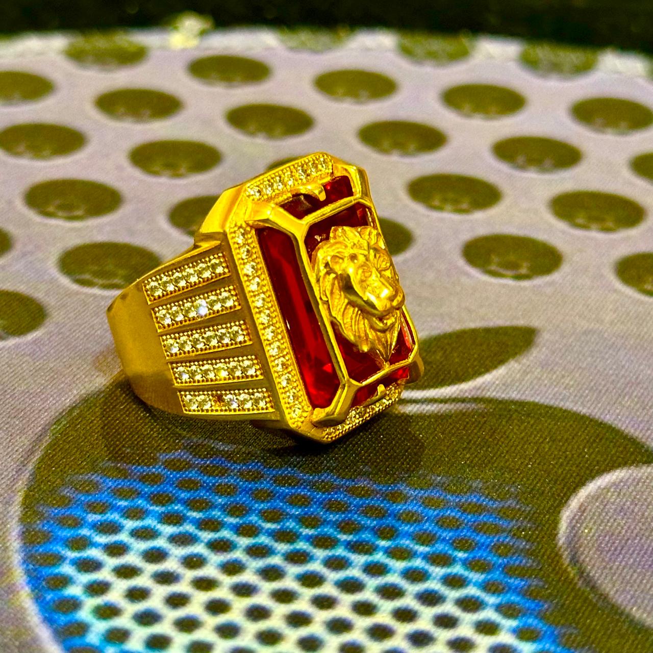 Royal Singh Mukhi Gold Plated Ring 🦁  ગોલ્ડ પ્લેટેડ સિંહ મુખ રિંગ