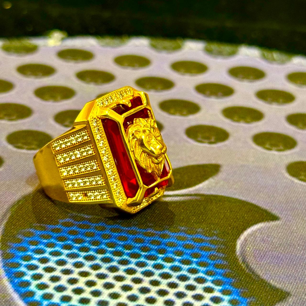 Royal Singh Mukhi Gold Plated Ring 🦁  ગોલ્ડ પ્લેટેડ સિંહ મુખ રિંગ