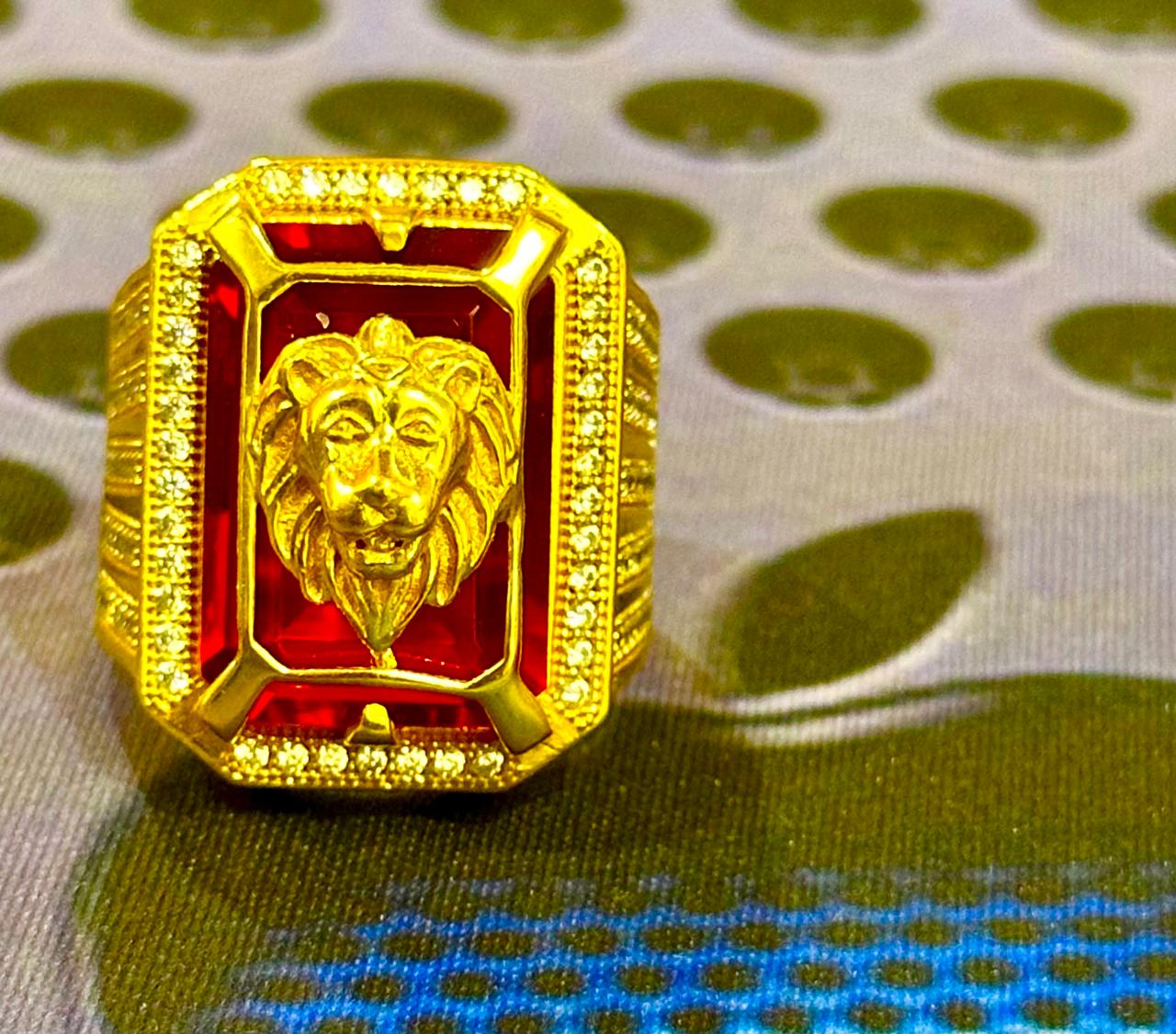 Royal Singh Mukhi Gold Plated Ring 🦁  ગોલ્ડ પ્લેટેડ સિંહ મુખ રિંગ