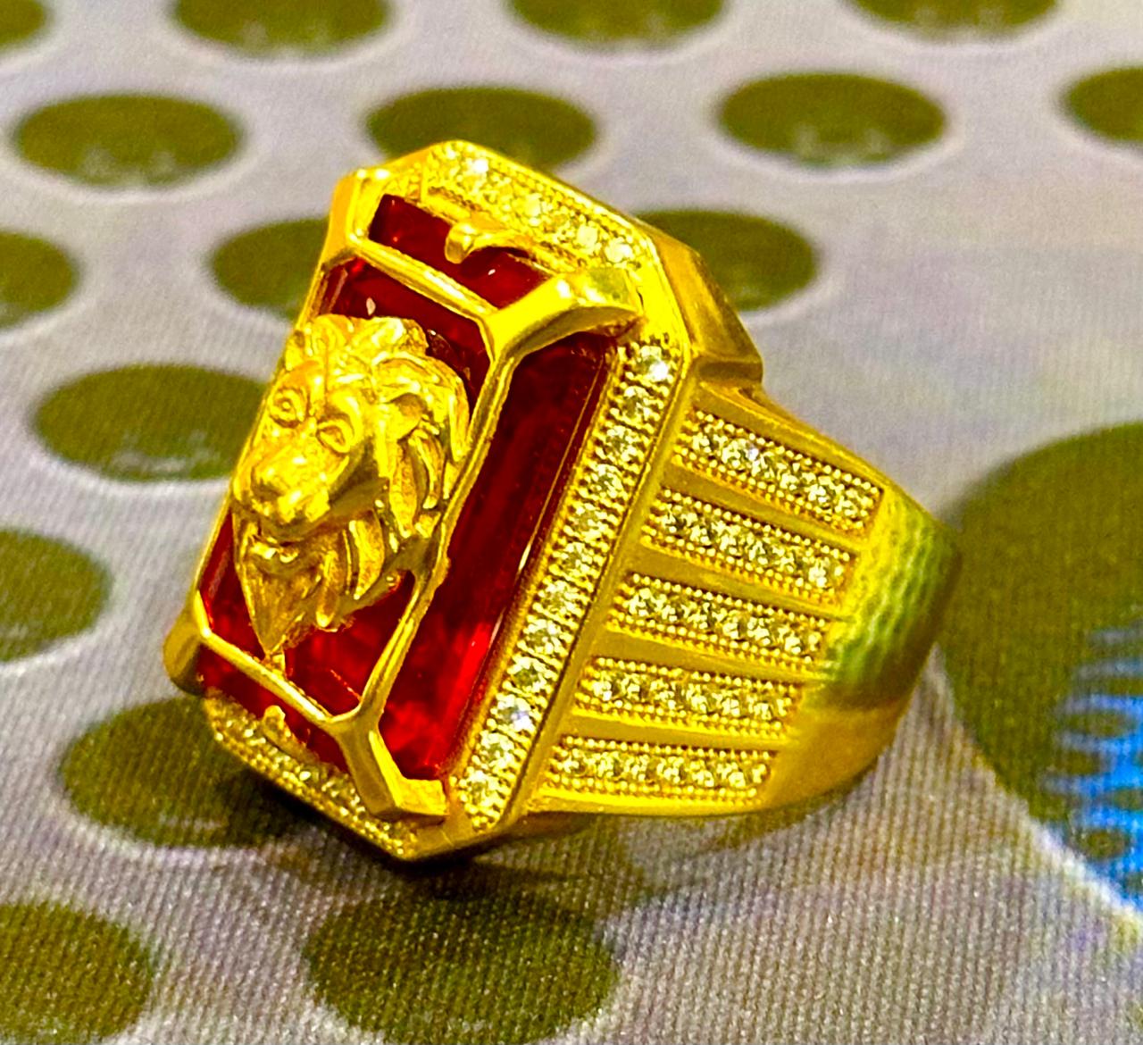 Royal Singh Mukhi Gold Plated Ring 🦁  ગોલ્ડ પ્લેટેડ સિંહ મુખ રિંગ