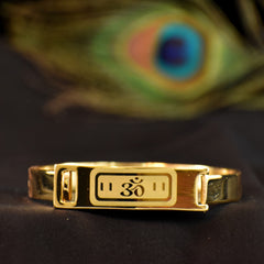 Elegant ॐ Gold-Plated Kada for Men | Pure Devotion, Bold Style  ✅ 12-Month Guarantee
